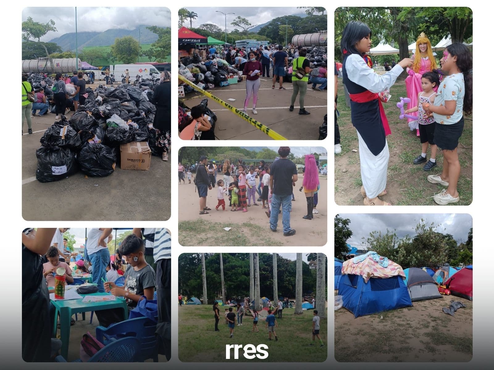 En el Parque del Este los sobrevivientes se resguardan bajo telas multicolores