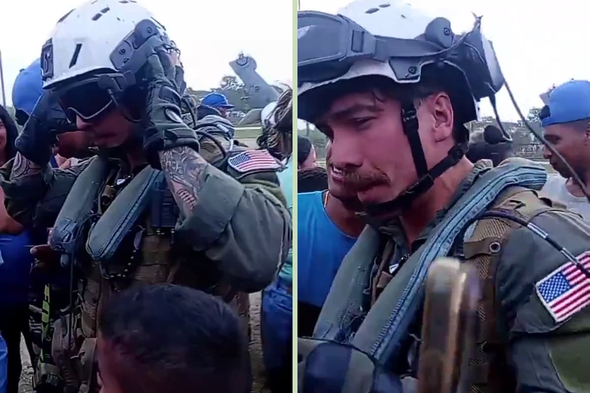VIDEO: Así recibieron en Morón a la tripulación de un Seahawk estadounidense